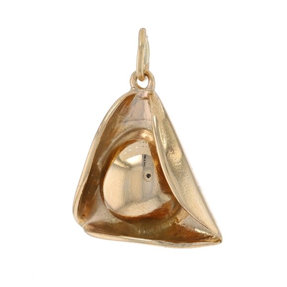 Yellow Gold Three-Corner Hat Charm - 14k Tricorne Hat 18th Century Headwear